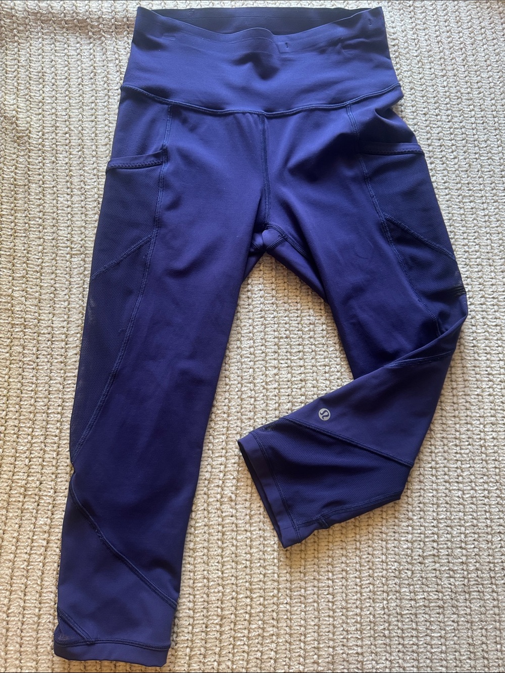 lululemon athletica Girls' Purple Capri Leggings with Side Pockets